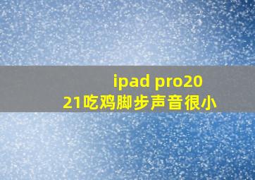 ipad pro2021吃鸡脚步声音很小